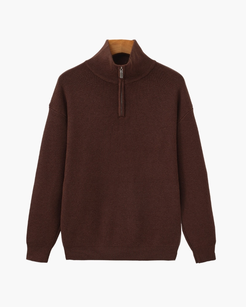 Refined Half-Zip Knit Pullover - Areistore