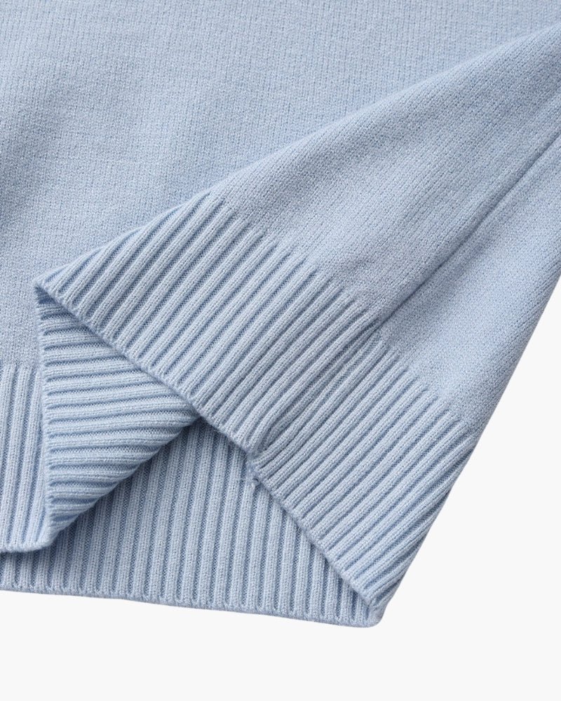 Essential Ribbed Mock Neck Sweater - Areistore