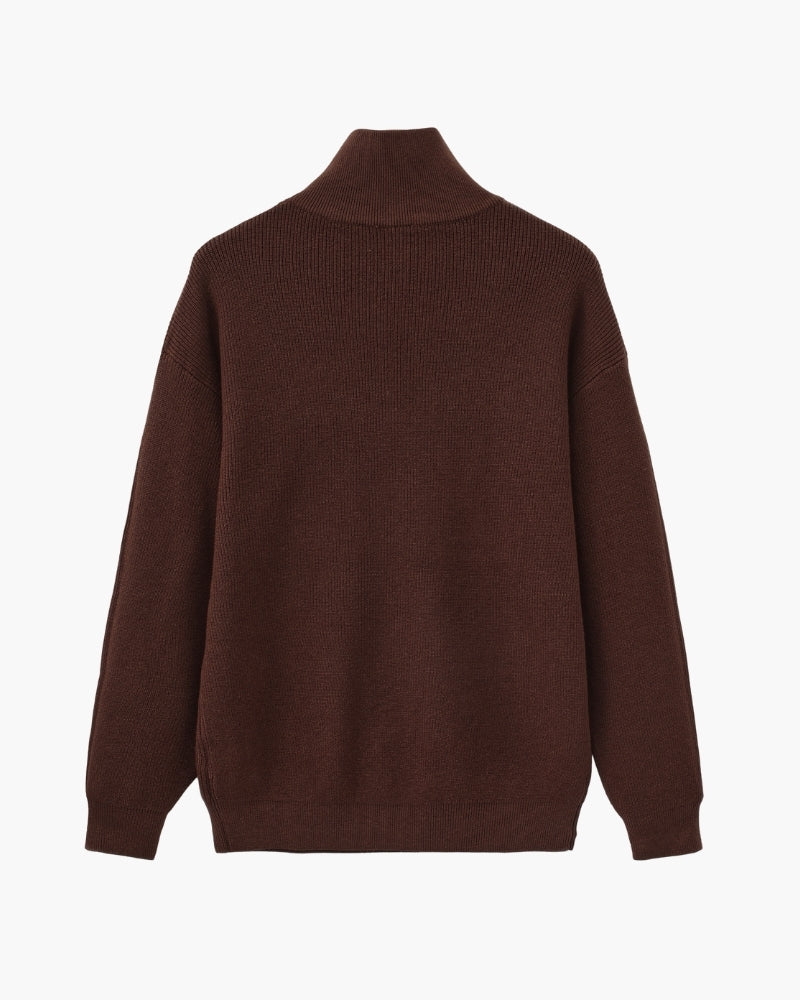 Refined Half-Zip Knit Pullover - Areistore