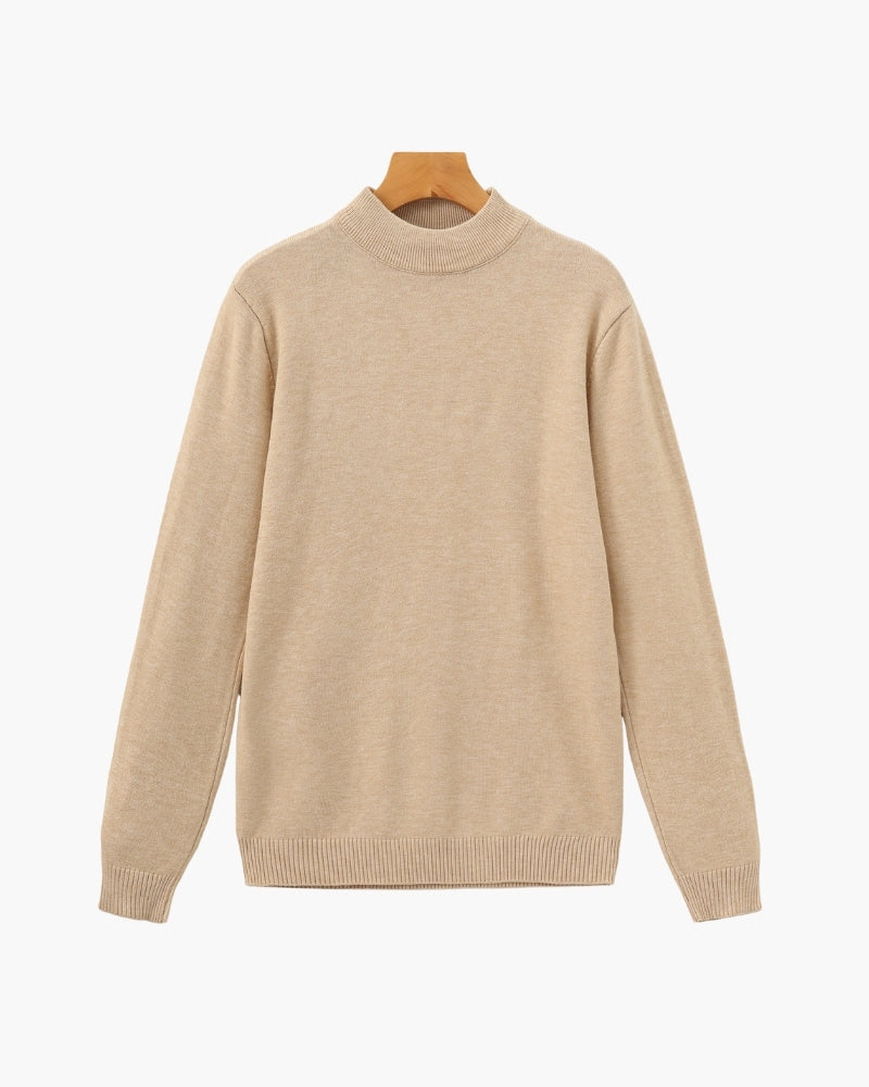 Essential Ribbed Mock Neck Sweater - Areistore