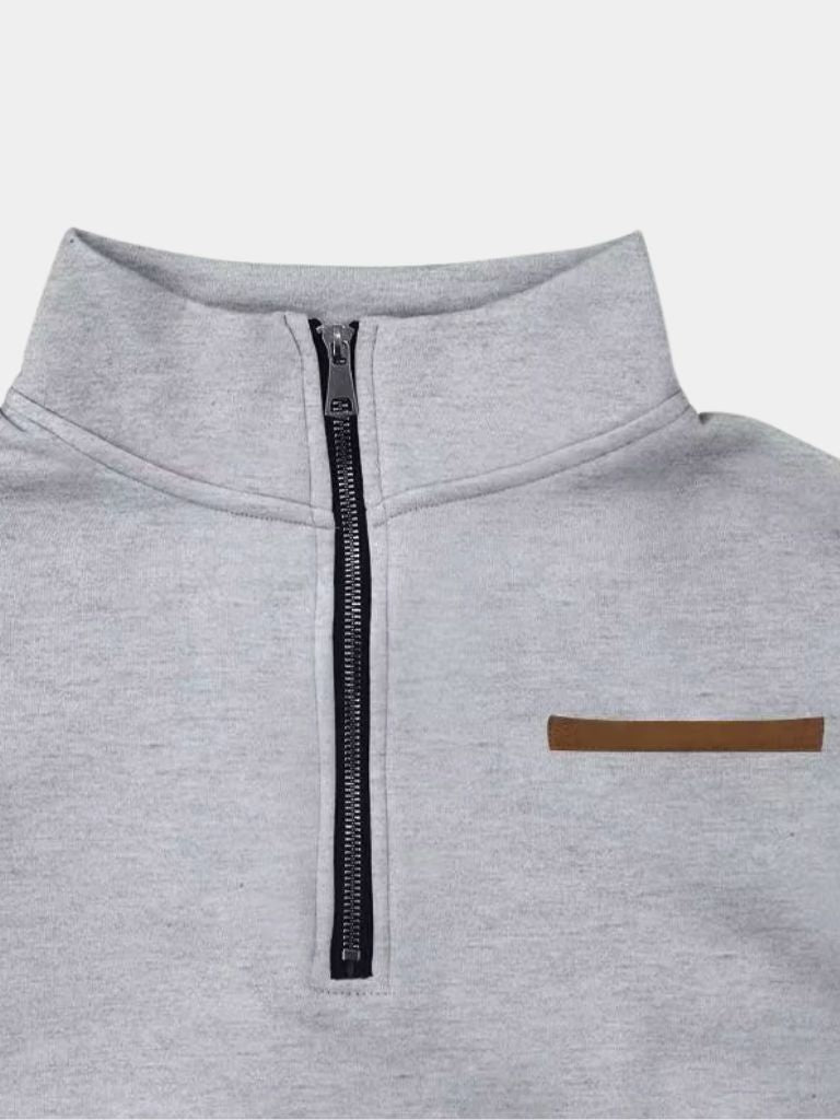 Slate Urban High Collar Pullover - Areistore