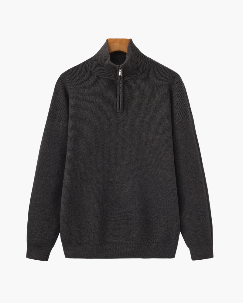 Refined Half-Zip Knit Pullover - Areistore