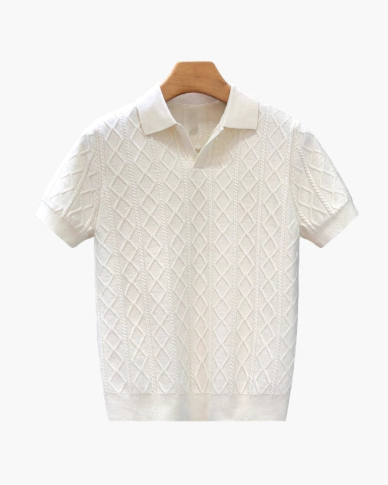 Signature Textured Knit Polo - Areistore