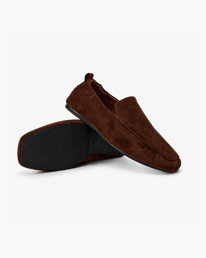 Premium Brown Suede Loafers - Areistore