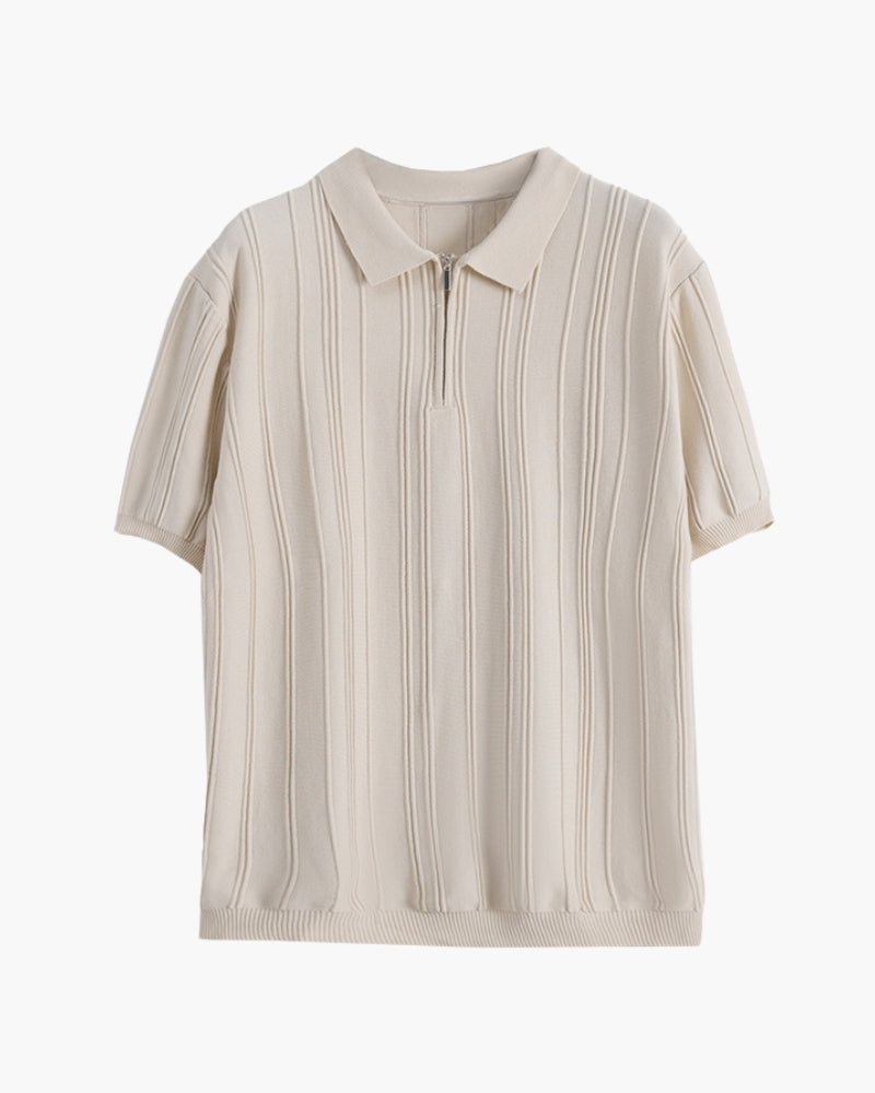 Signature Zip-Up Polo - Areistore