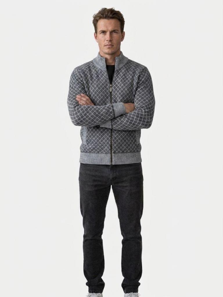 Vintage Jacquard Cardigan - Areistore