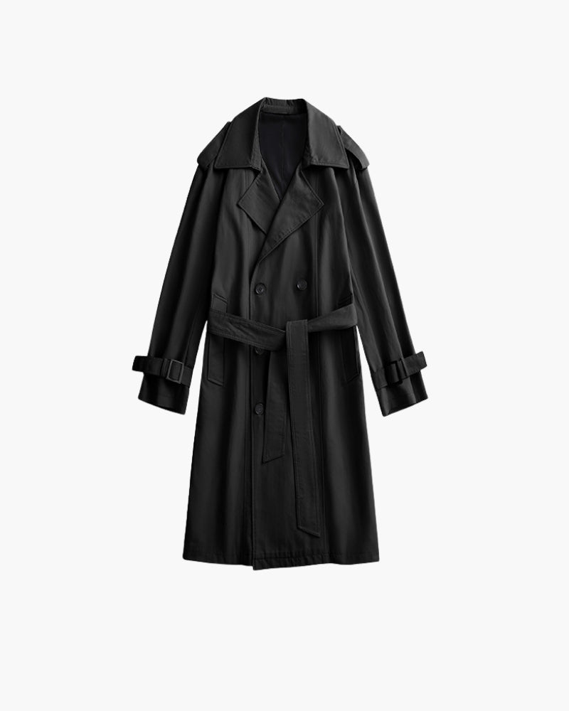 Classic Double-Breasted Trench Coat - Areistore