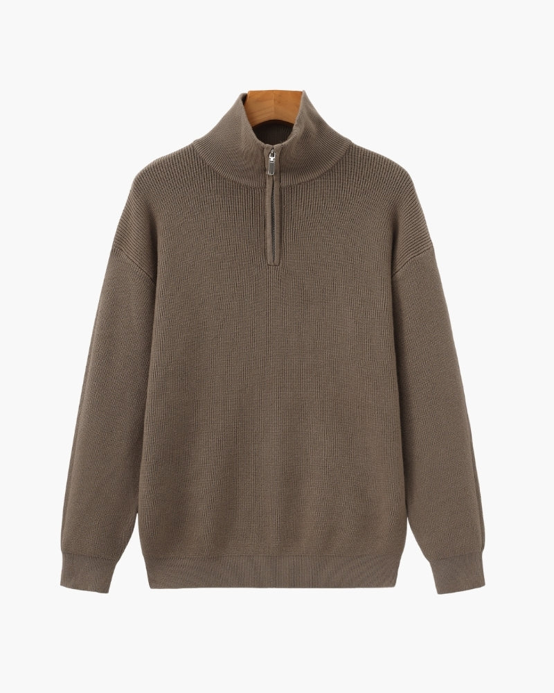 Refined Half-Zip Knit Pullover - Areistore