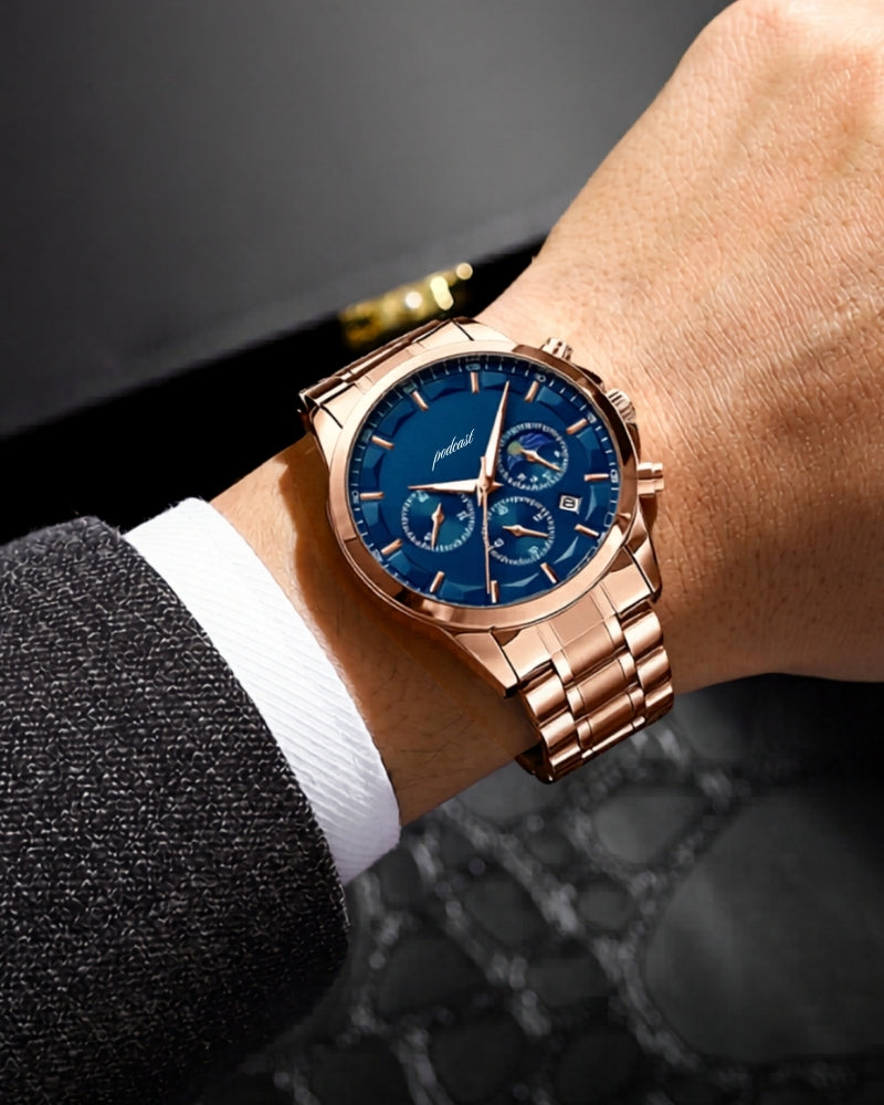 Precision Chronograph Steel Watch - Areistore