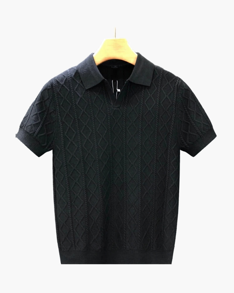 Signature Textured Knit Polo - Areistore