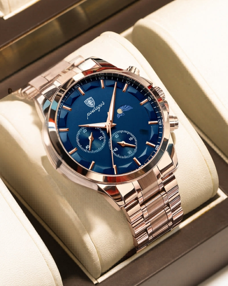 Precision Chronograph Steel Watch - Areistore