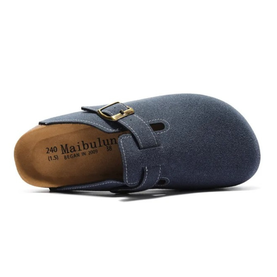 Pucon Suede Clog - Dark Blue | Areistore