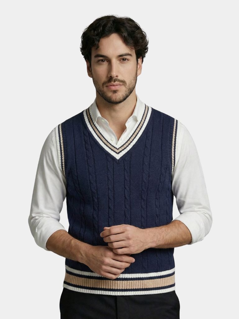 V Neck Elegant Knit Vest - Areistore