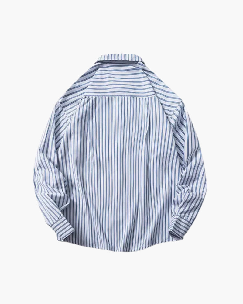 Oversized Striped Shirt - Areistore