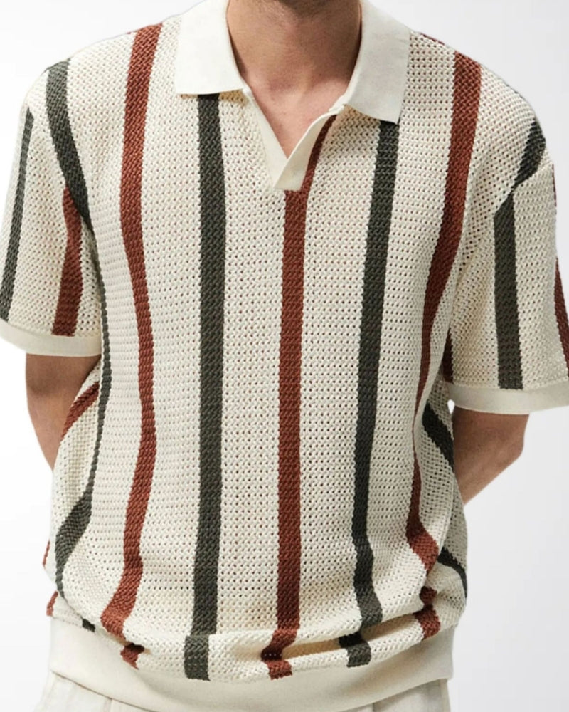 Resort Knit Stripe Polo - Areistore