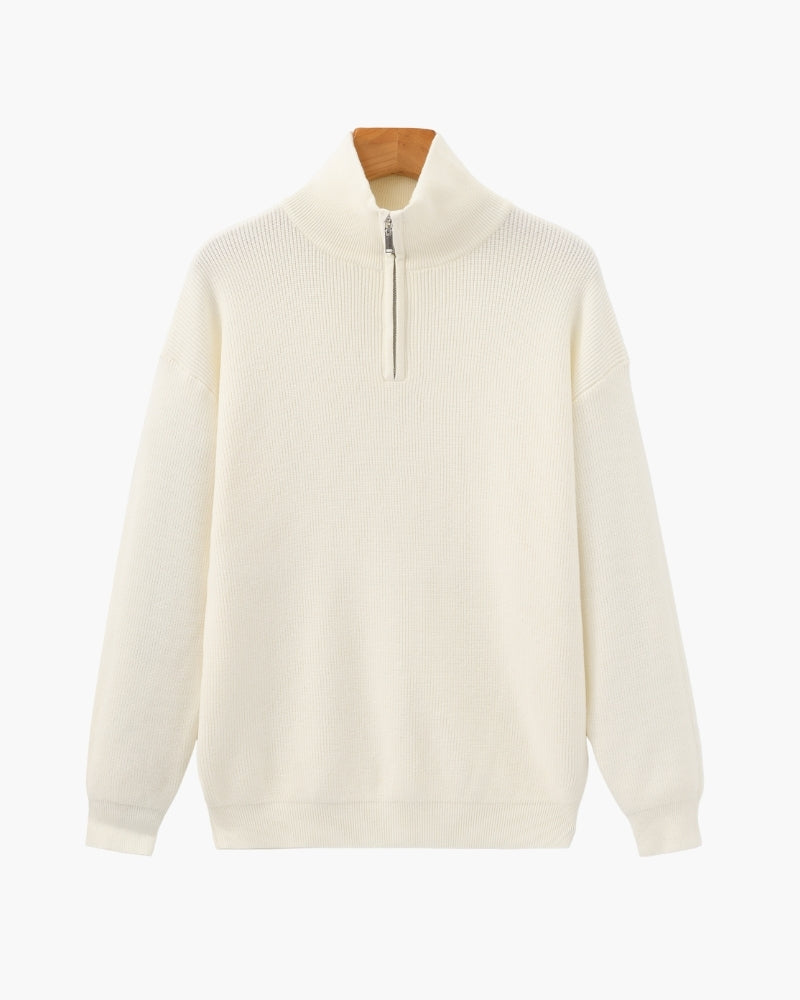 Refined Half-Zip Knit Pullover - Areistore