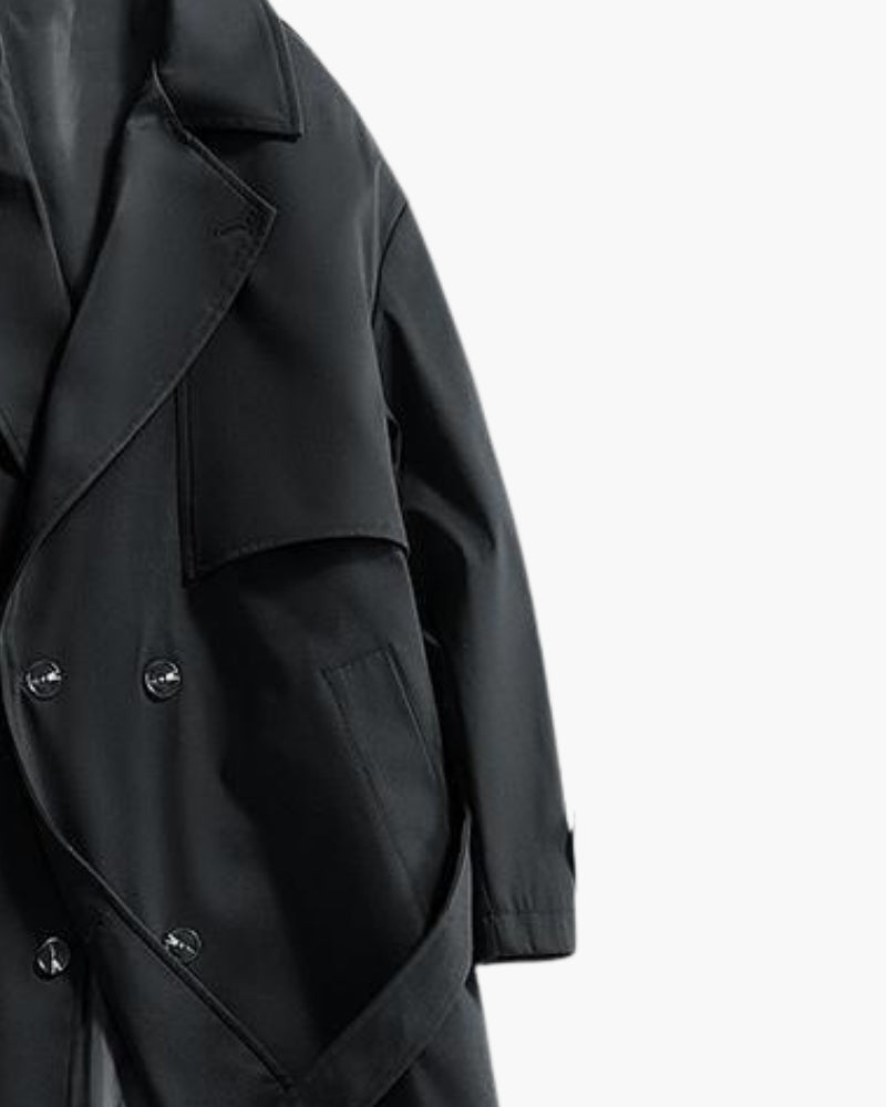 Classic Double-Breasted Trench Coat - Areistore