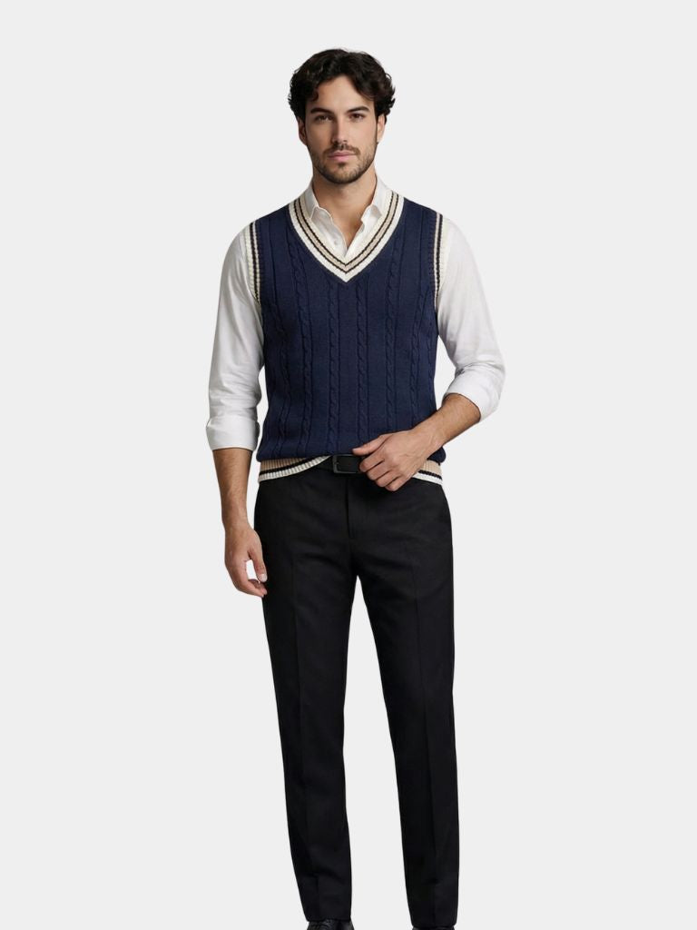 V Neck Elegant Knit Vest - Areistore