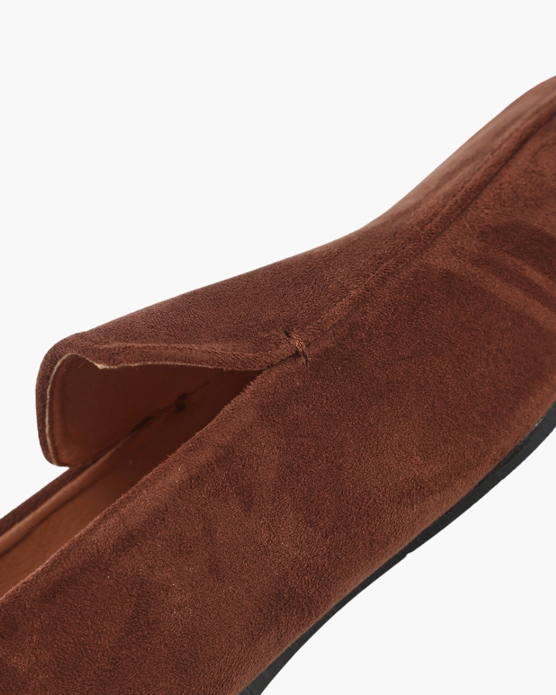 Premium Brown Suede Loafers - Areistore