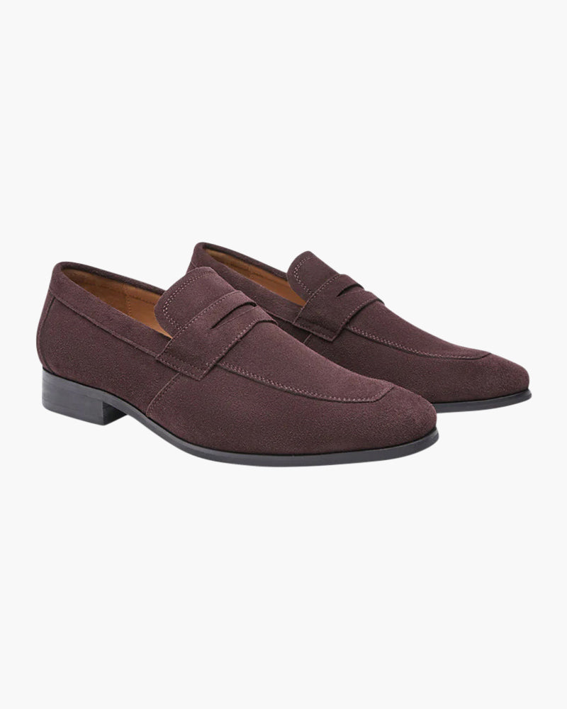 Suede Penny Loafers - Areistore