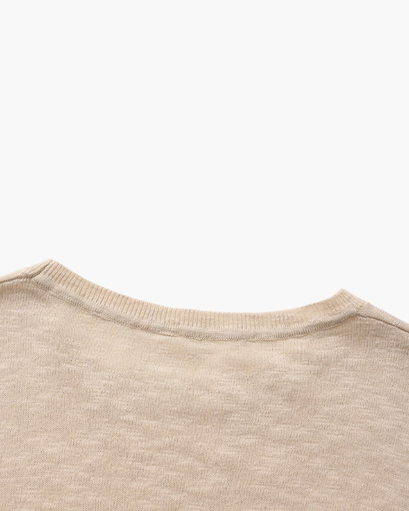 Linen Cotton Essential Crewneck - Areistore