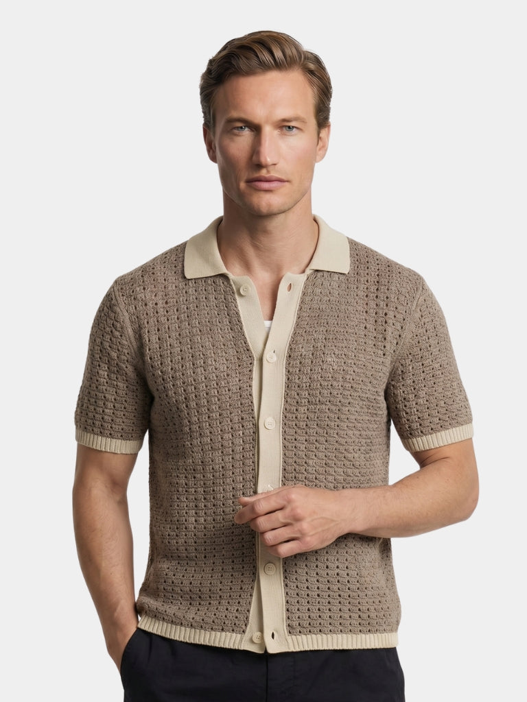 Structured Panel Resort Shirt - Areistore