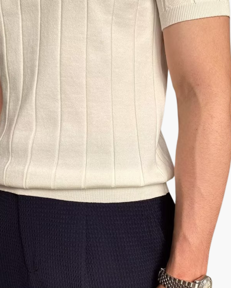 Cannes Ribbed Cotton Polo - Areistore