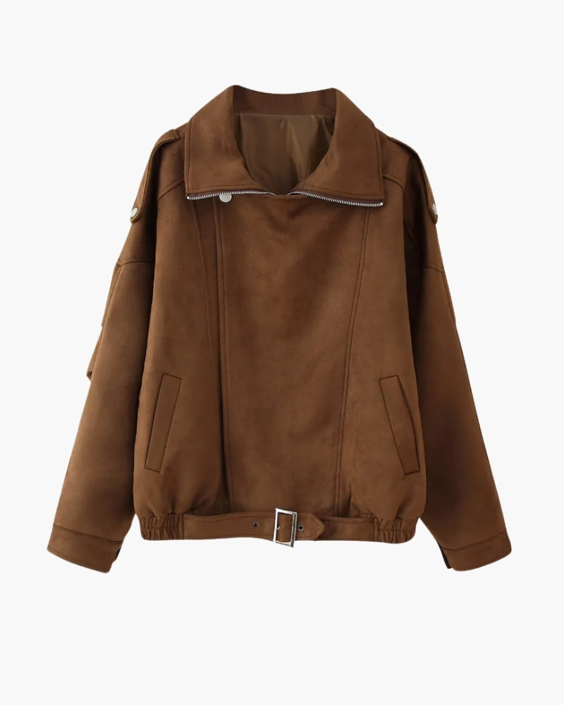Vintage Suede Drape Jacket - Areistore