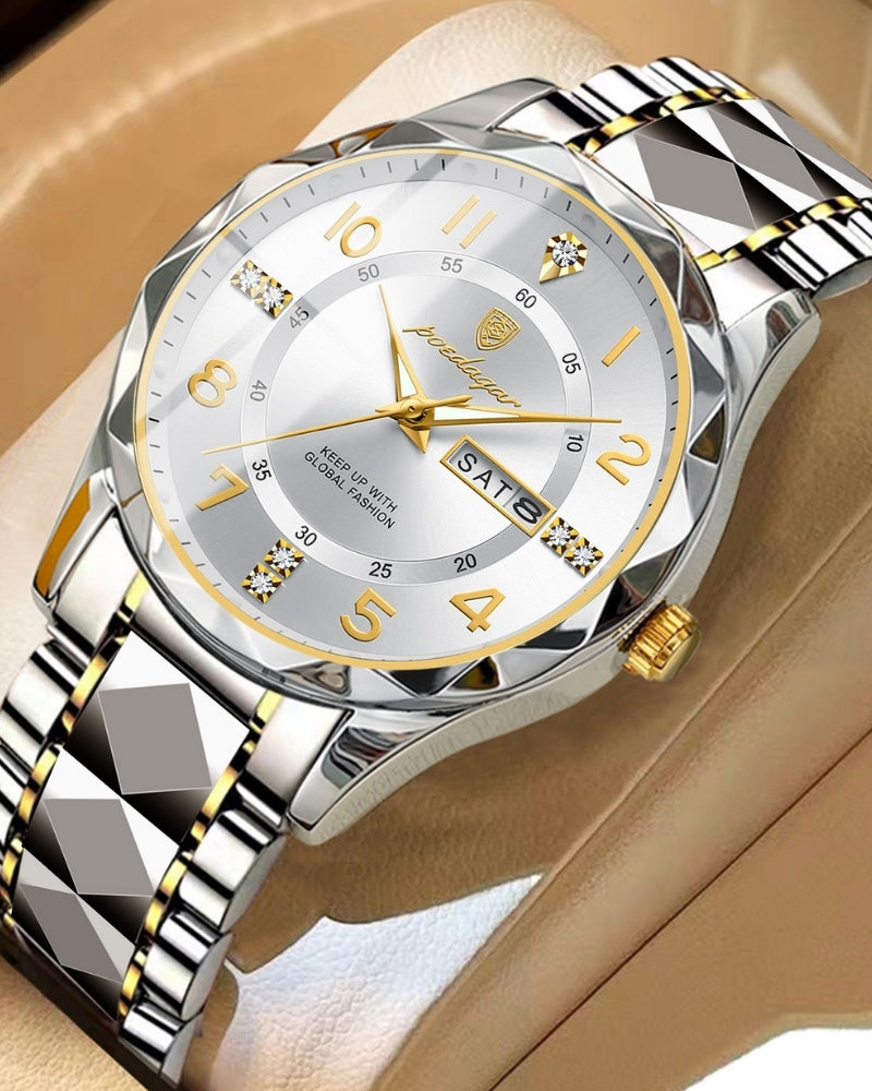 Classic Two-Tone Steel Watch - Areistore