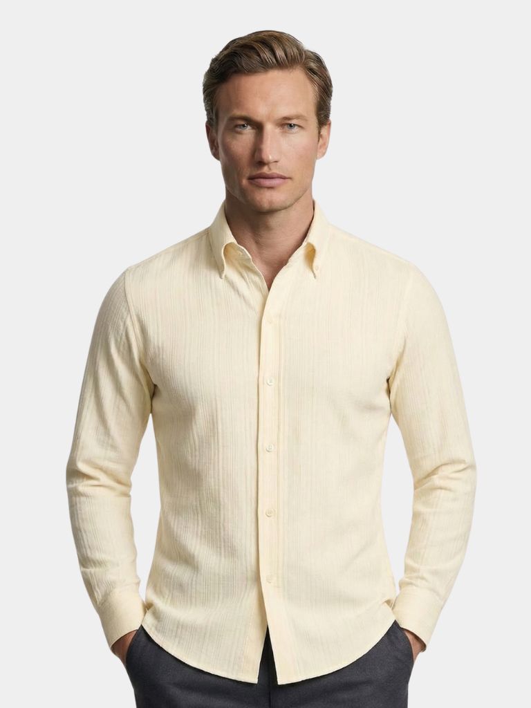 Striped Button Down Seersucker Shirt - Areistore