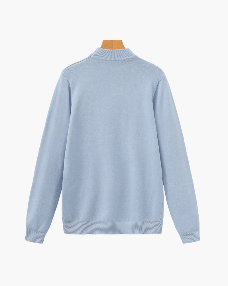 Essential Ribbed Mock Neck Sweater - Areistore