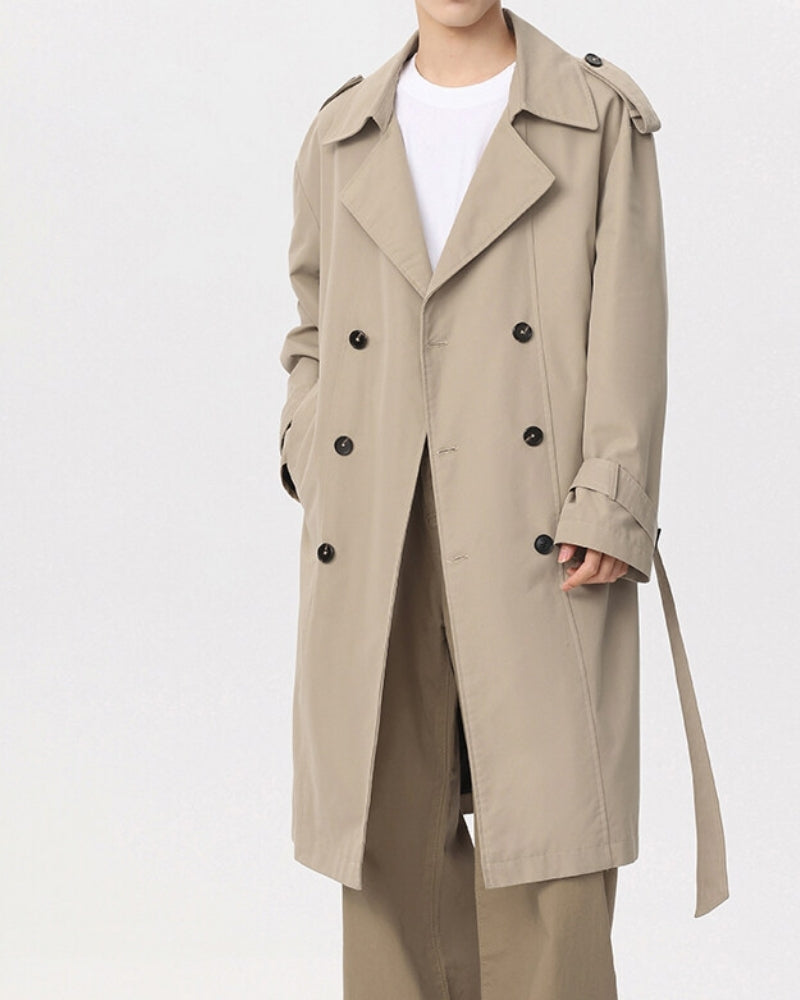 Classic Double-Breasted Trench Coat - Areistore
