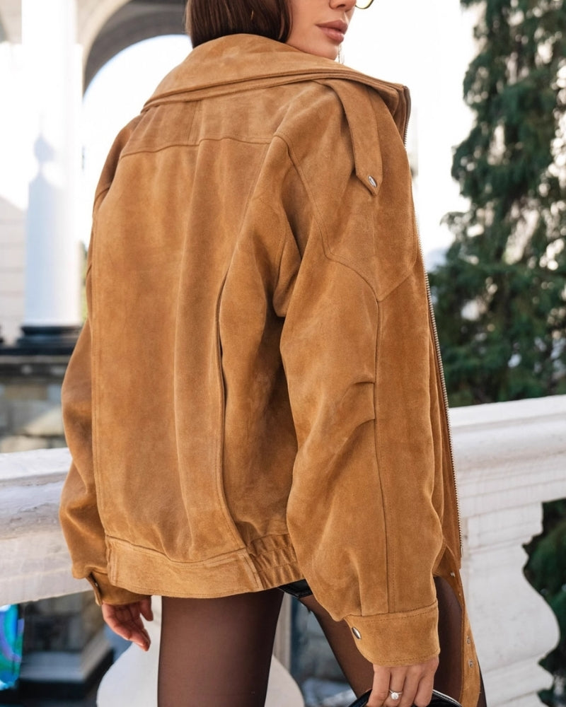 Vintage Suede Drape Jacket - Areistore