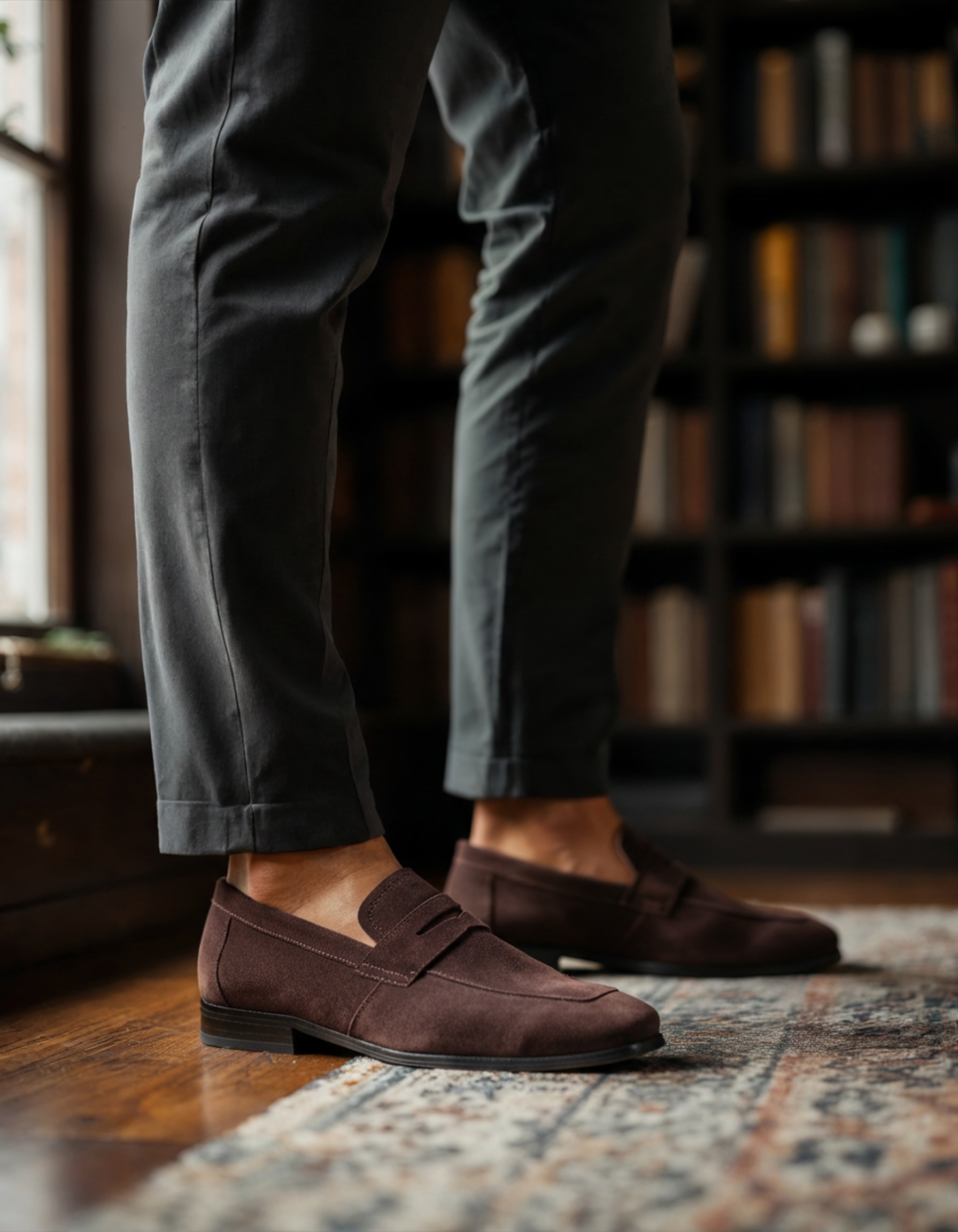 Suede Penny Loafers - Areistore