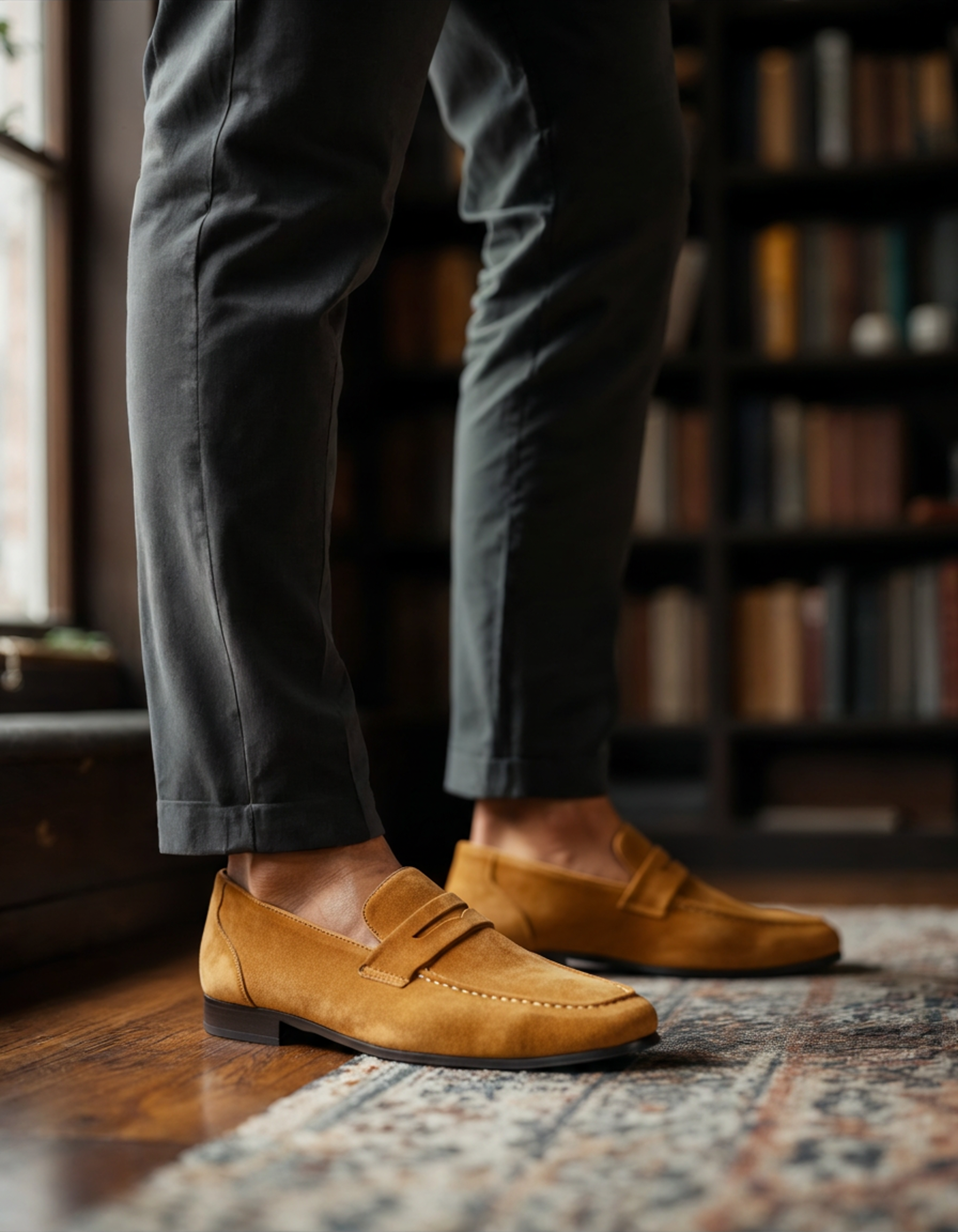 Suede Penny Loafers - Areistore