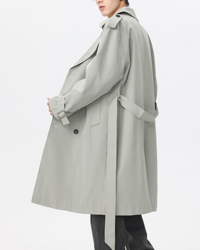 Classic Double-Breasted Trench Coat - Areistore