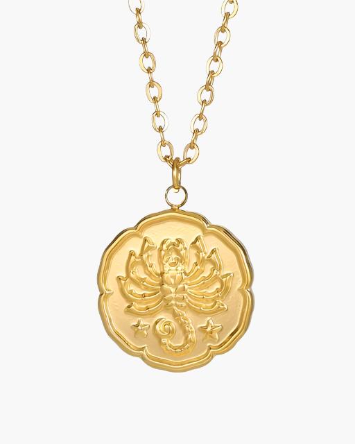 Zodiac Sign Necklace - Gold - Areistore