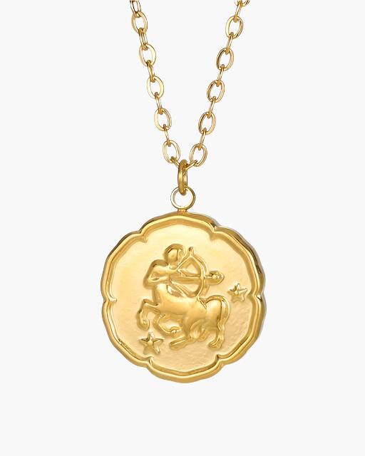 Zodiac Sign Necklace - Gold - Areistore