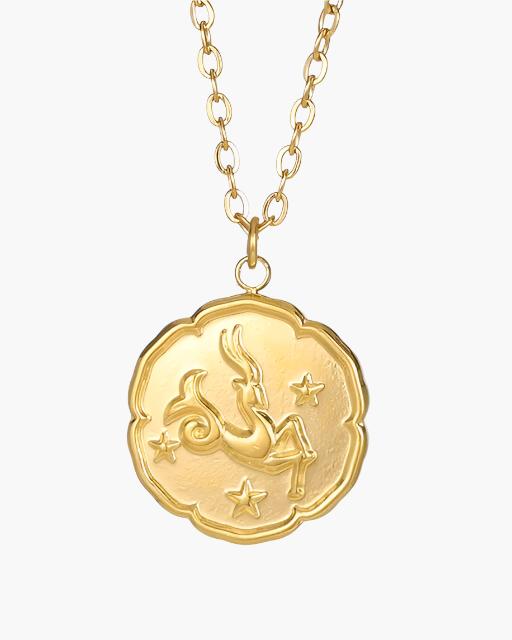 Zodiac Sign Necklace - Gold - Areistore