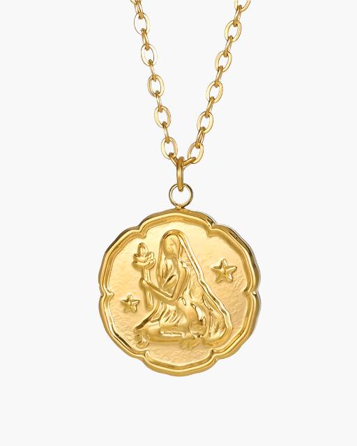 Zodiac Sign Necklace - Gold - Areistore