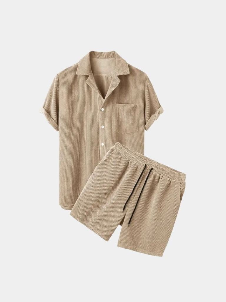 Summer Corduroy Set Shorts and Shirt - Areistore