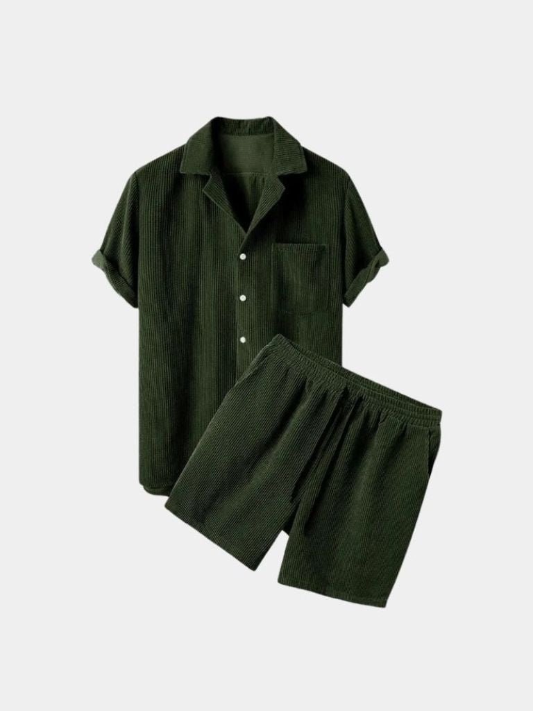 Summer Corduroy Set Shorts and Shirt - Areistore