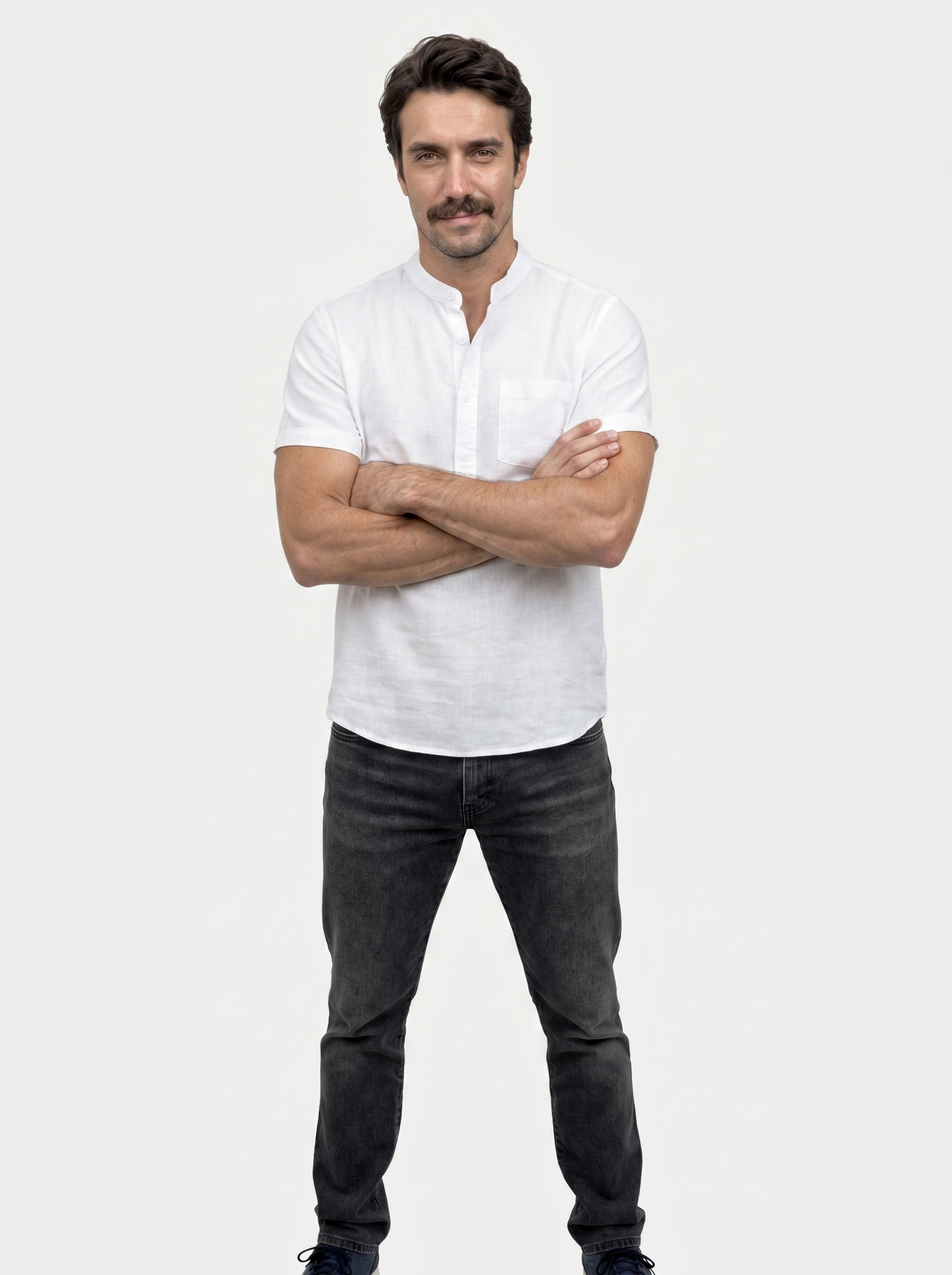 White Wellspring Linen T-Shirt - Areistore