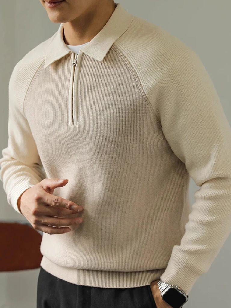 Raglan Quarter Zip Sweater - Areistore