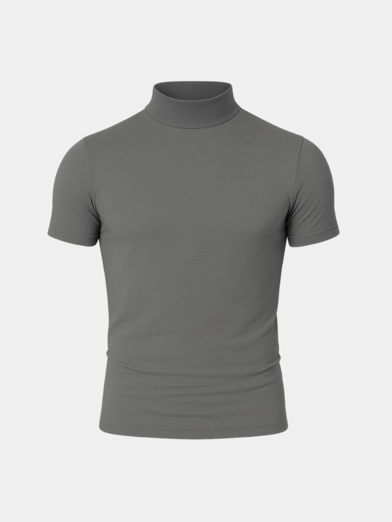 Solid Casual Turtle Neck T-Shirt - Areistore