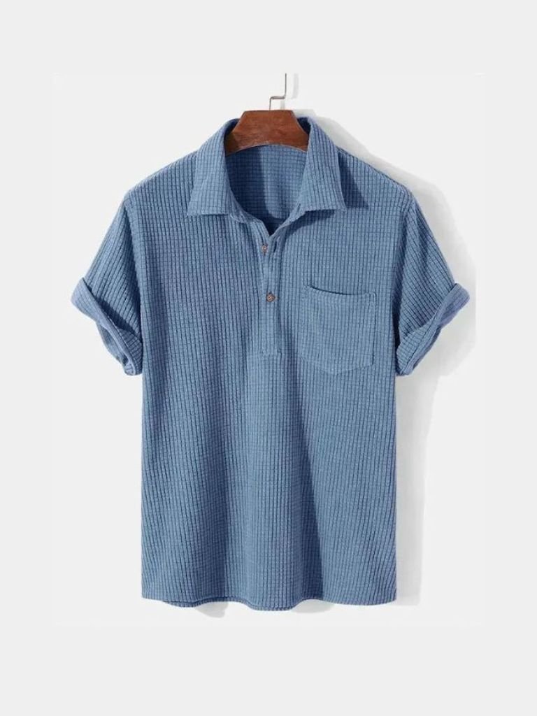 Textured Short Sleeve Shirt - Areistore