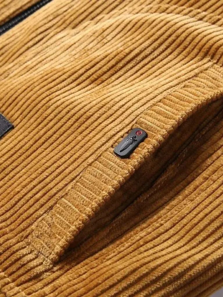 Thermal Windbreaker Corduroy Jacket - Areistore