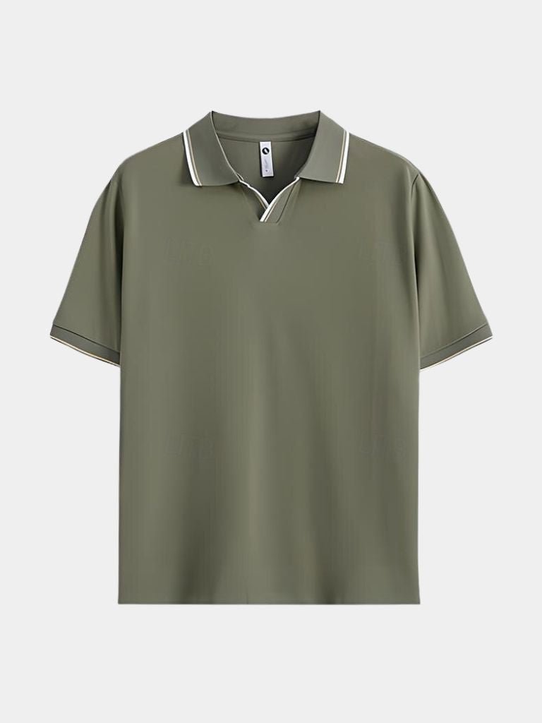 Timeless Black V-Neck Polo - Areistore