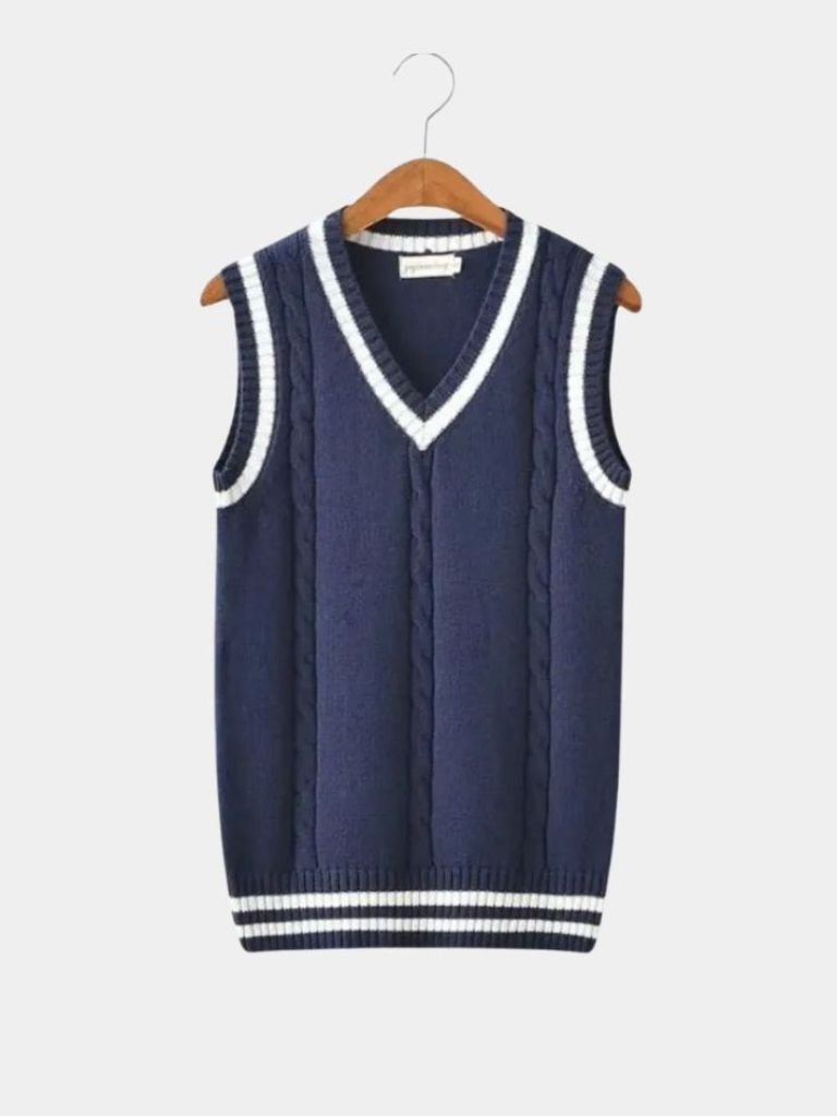 V Neck Elegant Knit Vest - Areistore