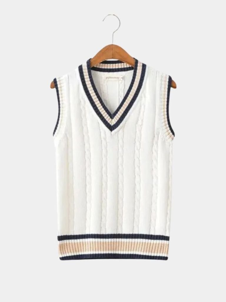 V Neck Elegant Knit Vest - Areistore